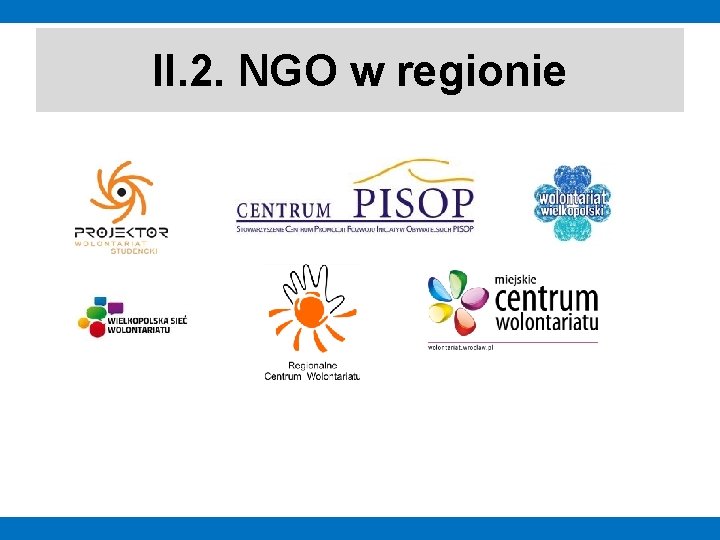 II. 2. NGO w regionie 