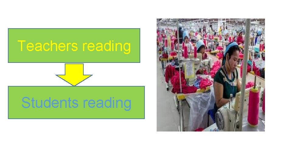 Teachers reading Students reading 