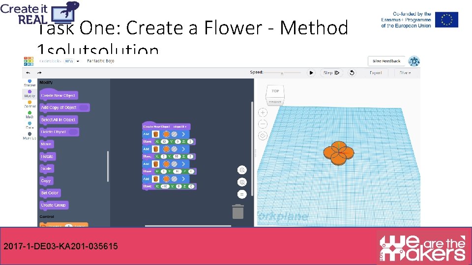 Task One: Create a Flower - Method 1 solution 2017 -1 -DE 03 -KA