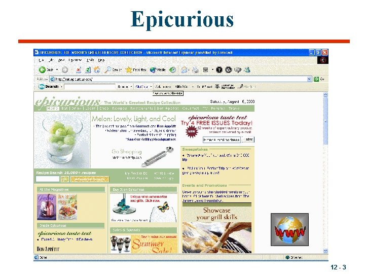 Epicurious 12 - 3 