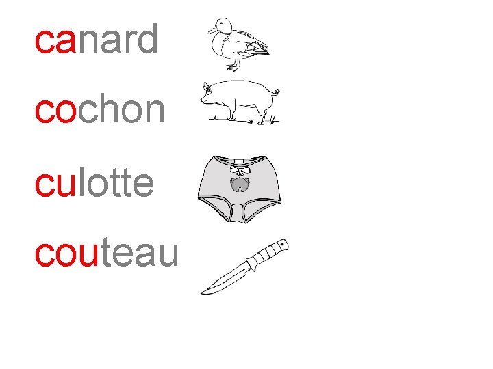 canard cochon culotte couteau 
