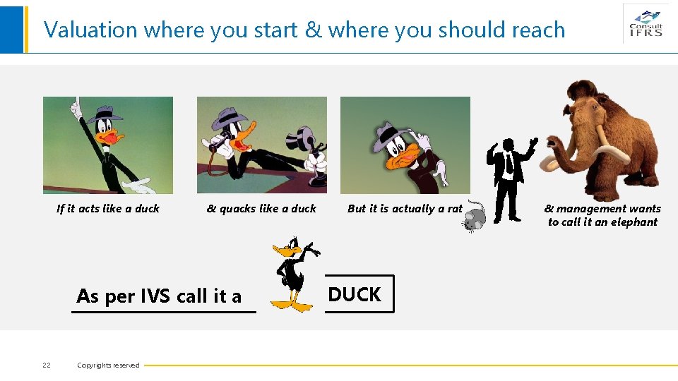 Valuation where you start & where you should reach If it acts like a