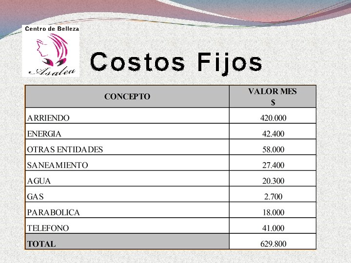 Costos Fijos 