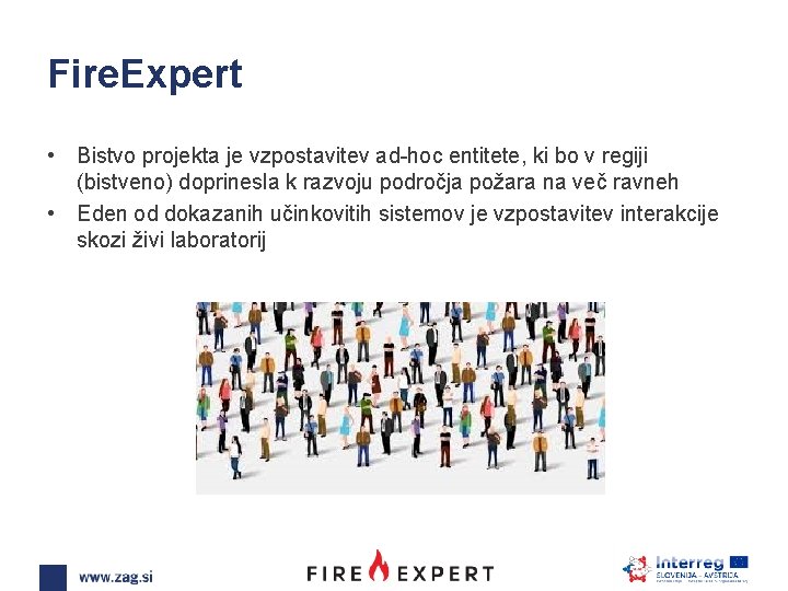 Fire. Expert • Bistvo projekta je vzpostavitev ad-hoc entitete, ki bo v regiji (bistveno)