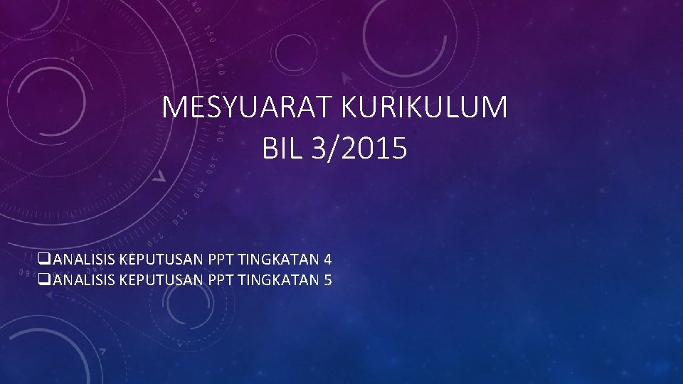 Mesyuarat Kurikulum Bil 32015 Q Analisis Keputusan Ppt