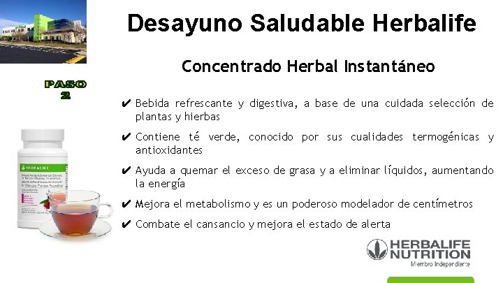 Desayuno Saludable Herbalife Concentrado Herbal Instantáneo ✔ Bebida refrescante y digestiva, a base de