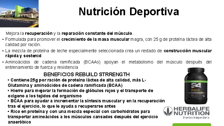 Nutrición Deportiva Mejora la recuperación y la reparación constante del músculo. • Formulada para