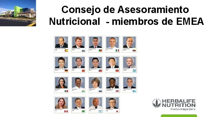 Consejo de Asesoramiento Nutricional - miembros de EMEA 