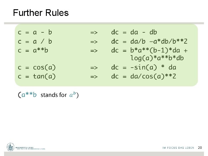 Further Rules • 20 