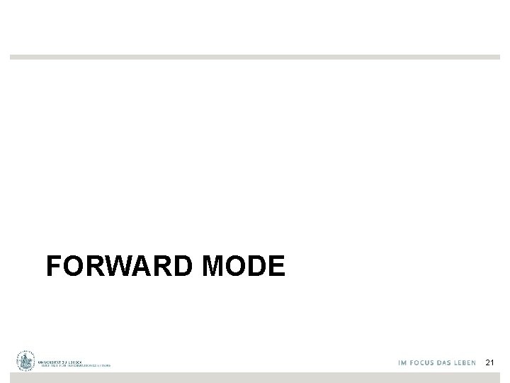 FORWARD MODE 21 