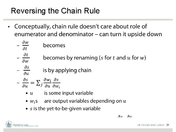 Reversing the Chain Rule • 31 