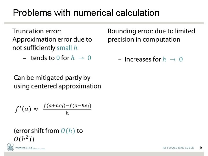 Problems with numerical calculation • • 9 
