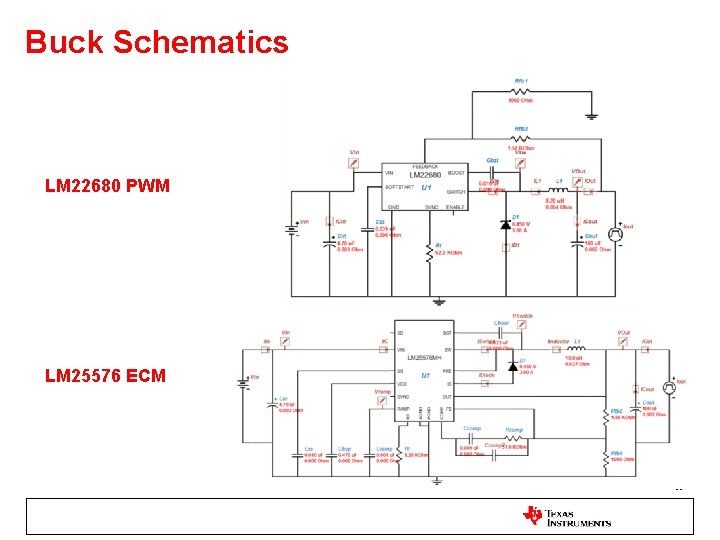 Buck Schematics LM 22680 PWM LM 25576 ECM 33 