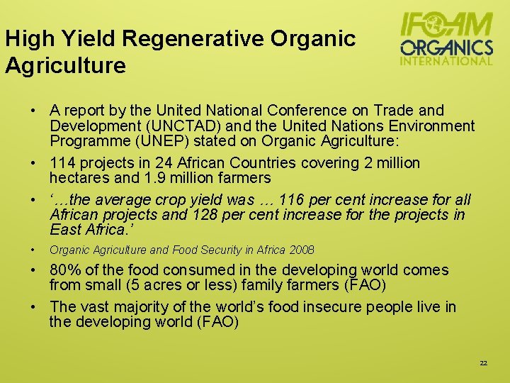 High Yield Regenerative Organic Agriculture • A report by the United National Conference on