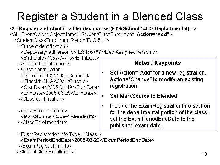 Register a Student in a Blended Class <!-- Register a student in a blended