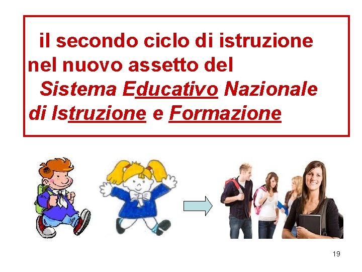 il secondo ciclo di istruzione nel nuovo assetto del Sistema Educativo Nazionale di Istruzione