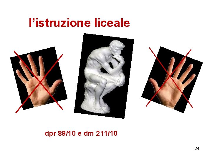 l’istruzione liceale dpr 89/10 e dm 211/10 24 