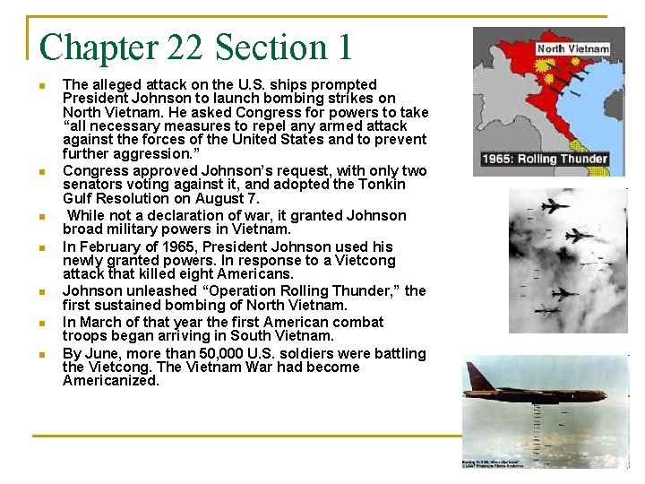 Chapter 22 Section 1 n n n n The alleged attack on the U.