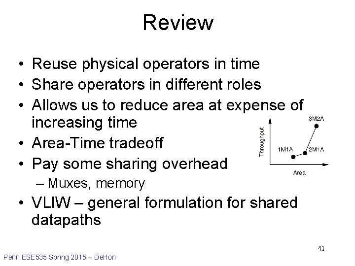 Review • Reuse physical operators in time • Share operators in different roles •