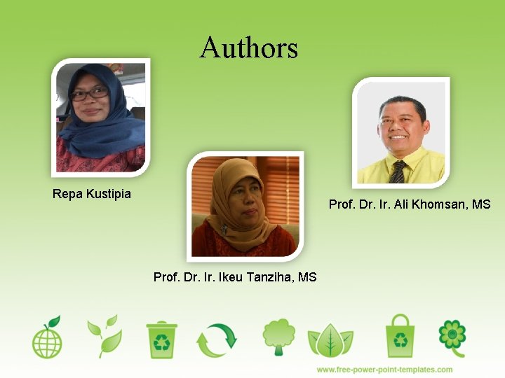 Authors Repa Kustipia Prof. Dr. Ir. Ali Khomsan, MS Prof. Dr. Ikeu Tanziha, MS