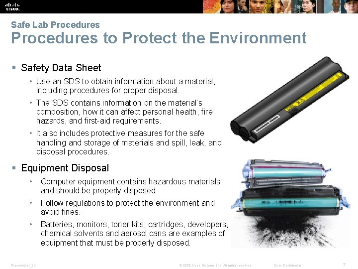Safe Lab Procedures to Protect the Environment § Safety Data Sheet • Use an