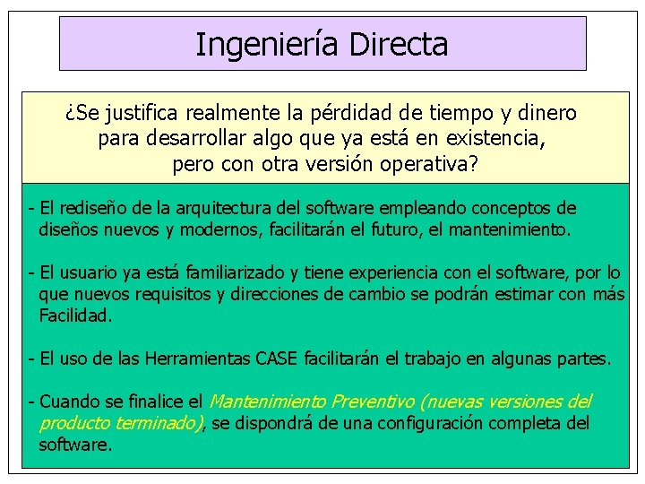 Ingeniería Directa ¿Se justifica realmente la pérdidad de tiempo y dinero para desarrollar algo