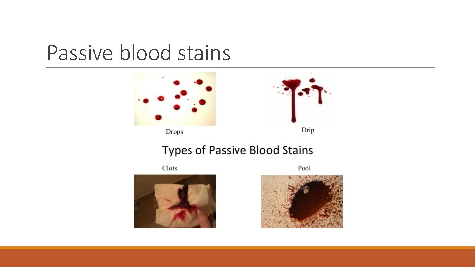 Passive blood stains 