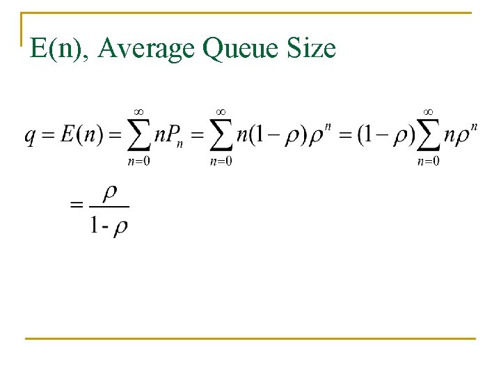 E(n), Average Queue Size 