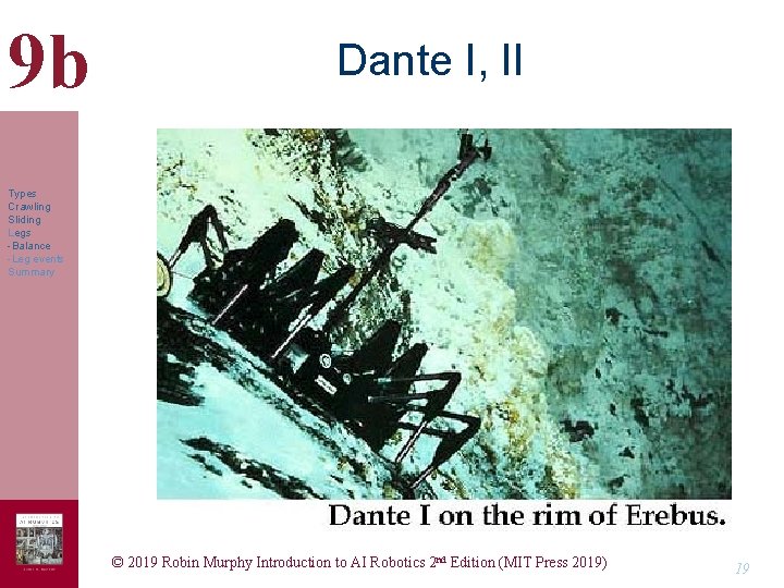 9 b Dante I, II Types Crawling Sliding Legs -Balance -Leg events Summary ©