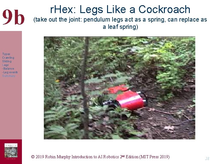 9 b r. Hex: Legs Like a Cockroach (take out the joint: pendulum legs