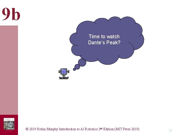 9 b Time to watch Dante’s Peak? © 2019 Robin Murphy Introduction to AI