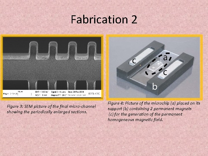 Fabrication 2 Figure 3: SEM picture of the final micro-channel showing the periodically enlarged
