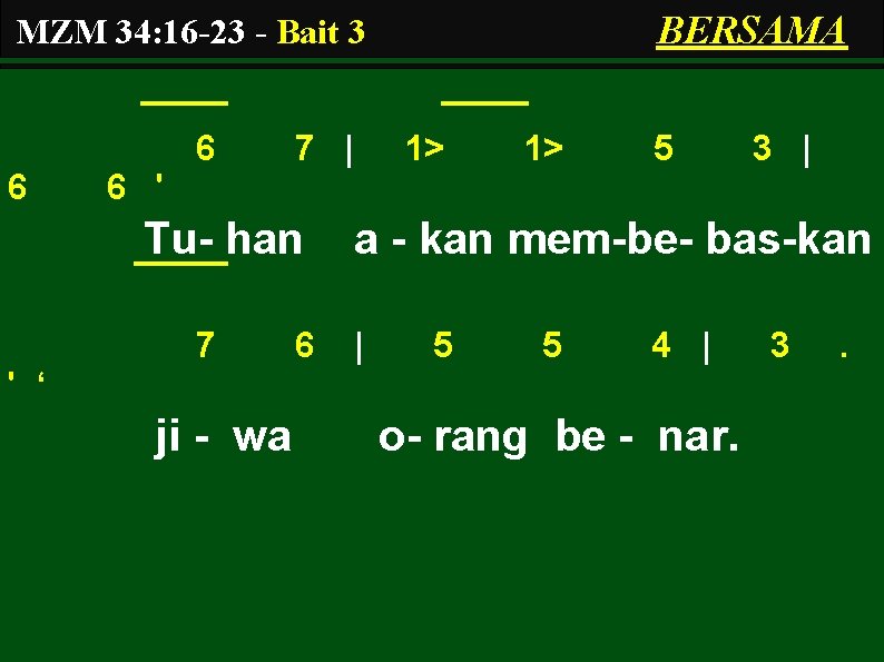 BERSAMA MZM 34: 16 -23 - Bait 3 6 6 7 | 1> 1>
