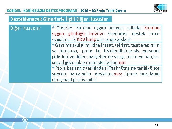 KOBİGEL - KOBİ GELİŞİM DESTEK PROGRAMI | 2019 – 02 Proje Teklif Çağrısı Desteklenecek