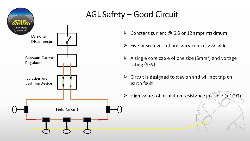 AGL Safety – Good Circuit Air and Ground Traffic Management Ø Constant current @ AGL Safety – Good Circuit Air and Ground Traffic Management Ø Constant current @