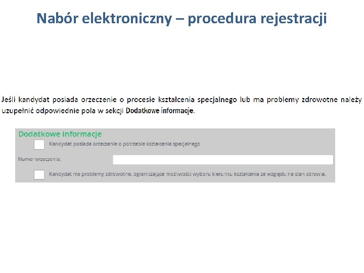 Nabór elektroniczny – procedura rejestracji 
