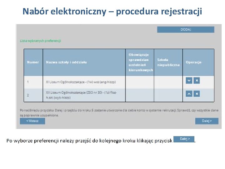 Nabór elektroniczny – procedura rejestracji 