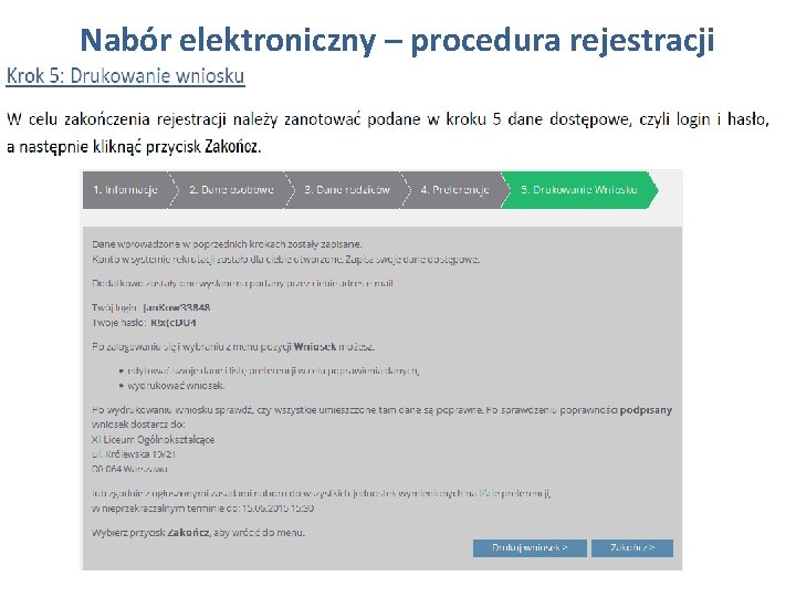 Nabór elektroniczny – procedura rejestracji 