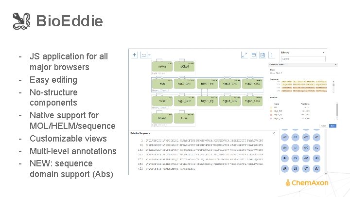 Bio. Eddie - JS application for all major browsers - Easy editing - No-structure
