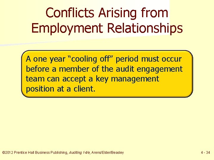 Conflicts Arising from Employment Relationships A one year “cooling off” period must occur before