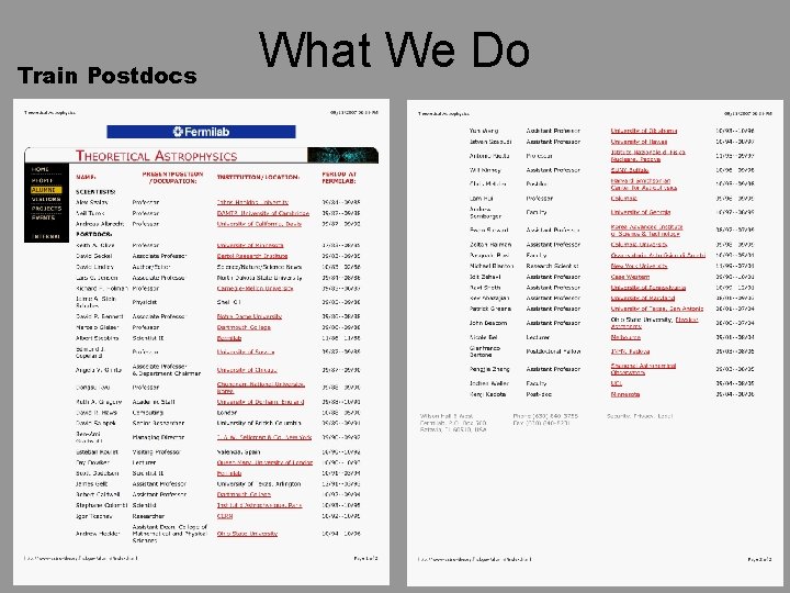 Train Postdocs What We Do 