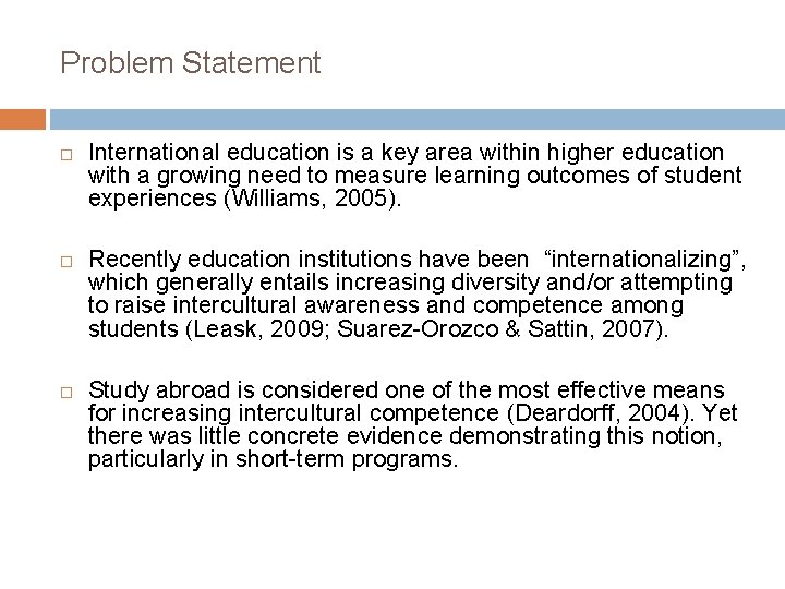 Problem Statement International education is a key area within higher education with a growing