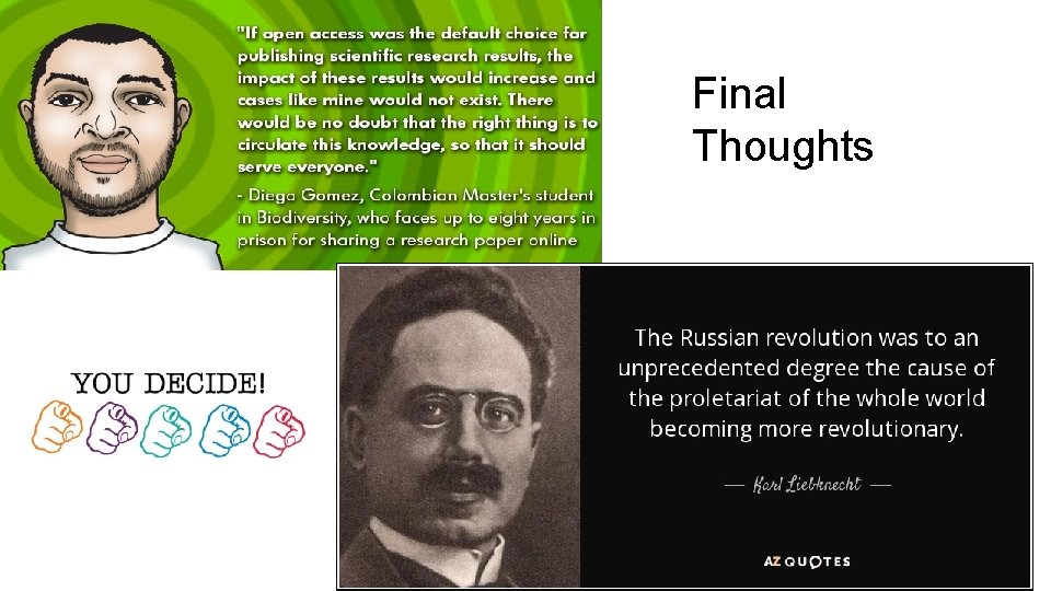 Final Thoughts 