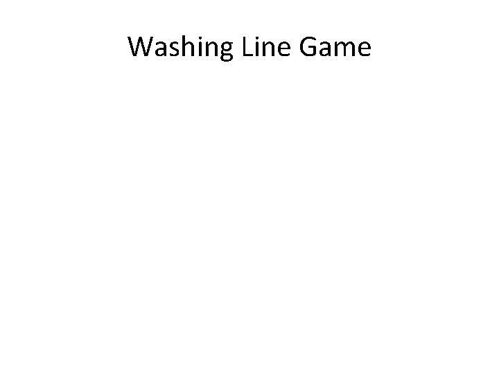 Washing Line Game 