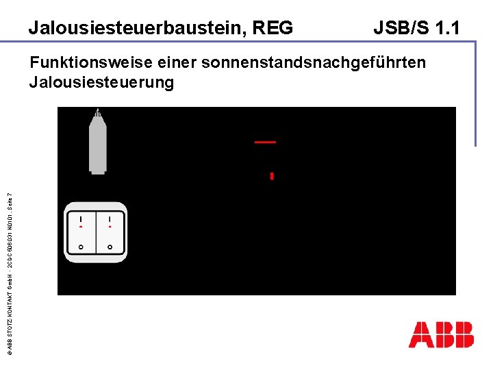 Jalousiesteuerbaustein, REG JSB/S 1. 1 © ABB STOTZ-KONTAKT Gmb. H - 2 CDC 506