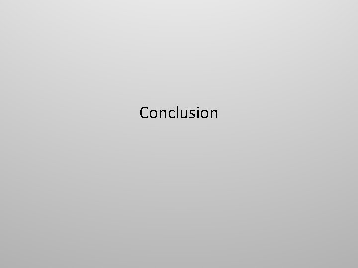 Conclusion 