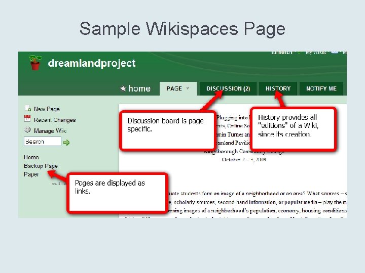 Sample Wikispaces Page 