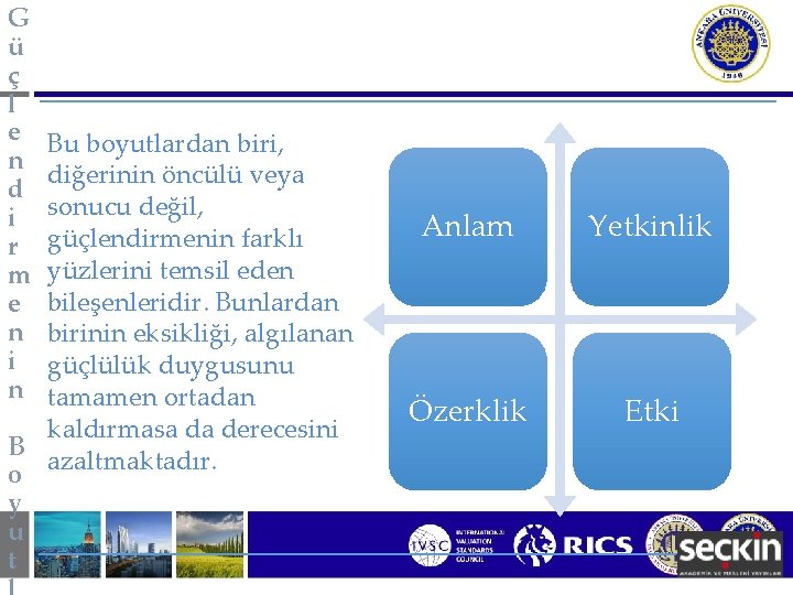 G ü ç l e n d i r m e n i n