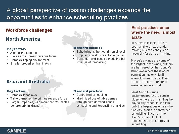 A global perspective of casino challenges expands the opportunities to enhance scheduling practices Best