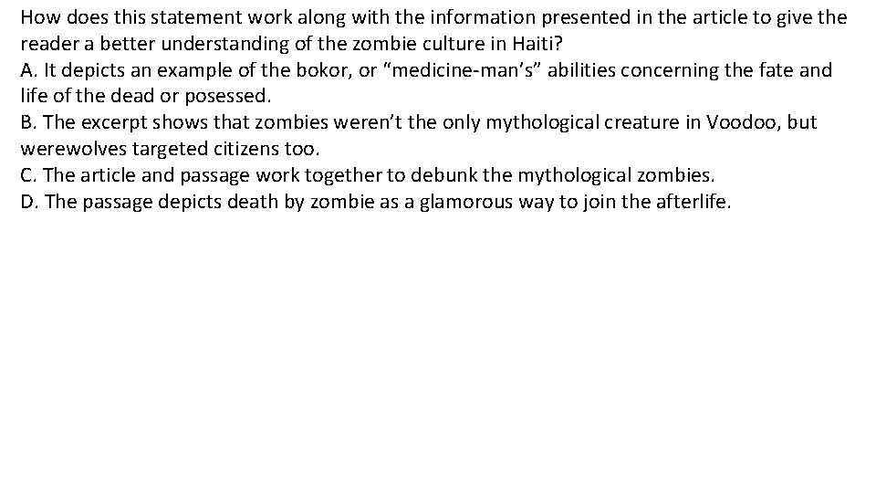 How does this statement work along with the information presented in the article to